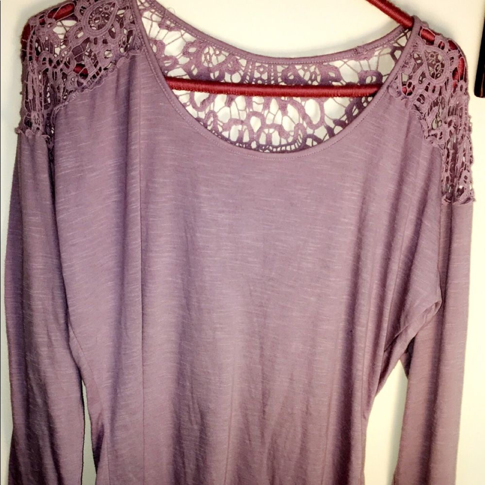 Lace Back Long Sleeve